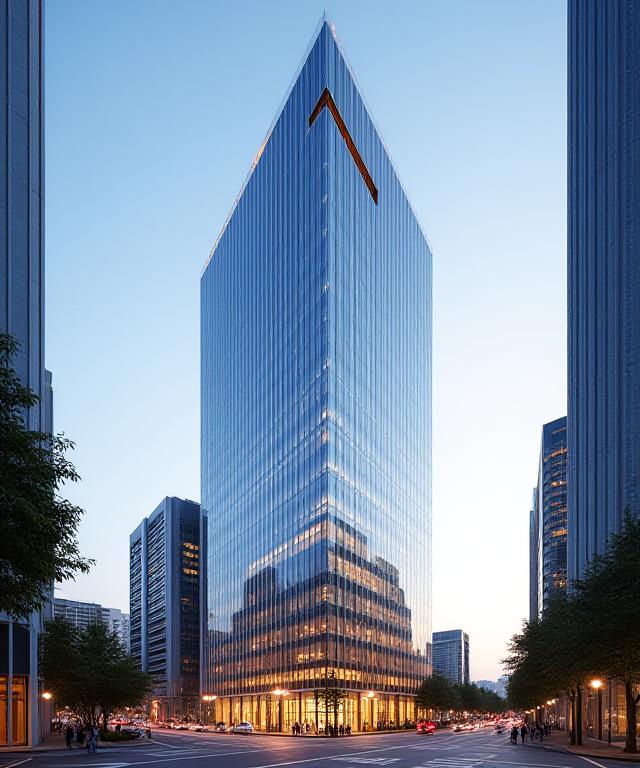 Modern officetel tower in Gangnam
